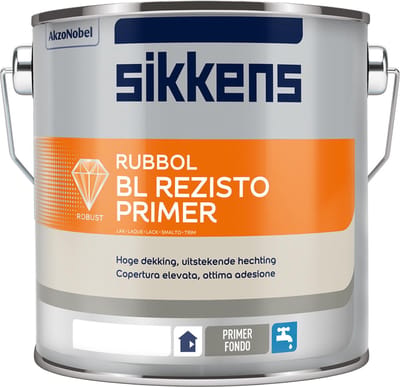 Sikkens Rubbol BL Rezisto Primer - Wit- Grondverf - Dekkend - Binnen en buiten - Mat - 2.5 liter op waterbasis