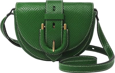 FOSSIL Leren Schoudertas Harwell Small Flap Crossbody Green Groene
