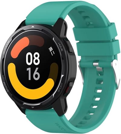 By Qubix - Geschikt voor Garmin bandje - Geschikt voor Garmin Vivoactive 4 / 4L - Siliconen sportband - Aqua groen - Smartwatch bandje 22mm