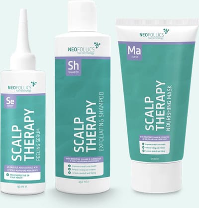 Neofollics Behandeling voor roos / Seborroïsch Eczeem en Psoriasis - Shampoo 250ml - Masker 175ml - Lotion 90ml