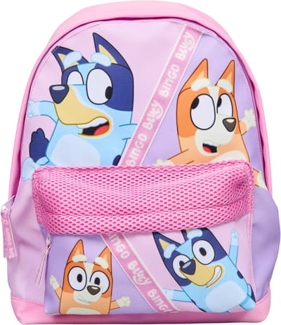Bluey rugzak meisjes roze 32 cm – kinder rugzak 32x25x10 cm – schooltas met voorvak