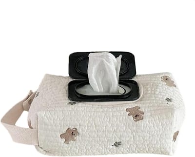 Babydoekjes Dispenser - Reisdoekjes Houder - Onderweg Hygiëne - Herbruikbaar Katoenen - 22 x 15 cm - Unisex