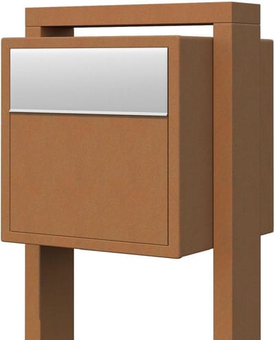 Staande brievenbus - Design brievenbus - Post ontvangen - Gepoedercoat staal - 49x130x40 cm - Roest