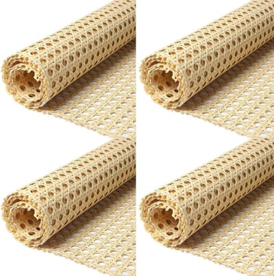 Rieten Webbing Rollen - Meubelband Natuurlijk - Meubels Restaureren - 4 Rollen 80 Inch - 16 Inch Breed - Imitatie