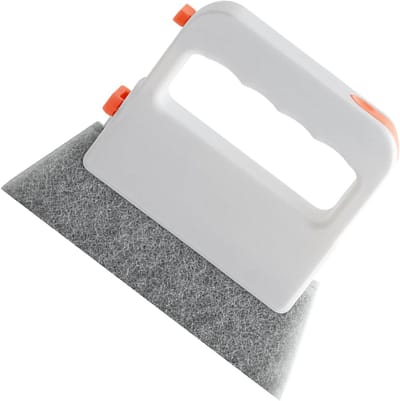 Schuifdeurgleiderreiniger - Raamkozijn Schoonmaker - Dieptereiniging Kozijnen - Verwisselbare Kop - 13.5x11.2x1 cm - Oranje