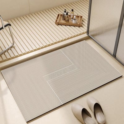 Eenvoudige Badkamervloermat Badkamer Absorberende Mat Diatomeeënaarde Toiletdeur Tapijt Entree Deur Antislip Zachte Voetmat 40 * 60CM