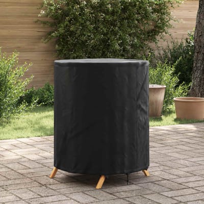 vidaXL - Tafel - Dekking - 62 - x - 62 - x - 70 - cm - Stof - Rond - Waterdicht - Zwart