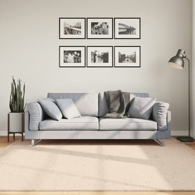 vidaXL - Vloerkleed - HUARTE - laagpolig - zacht - wasbaar - 200x200 - cm - beige