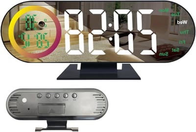 Digitale klok - LED wekker - Slaapkamer decor - Omgevingslicht functie - 185 cm breed - Wit