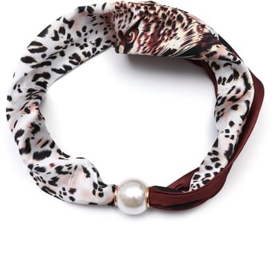 Sjaal met Dierenprint en Magnetische Parelsluiting