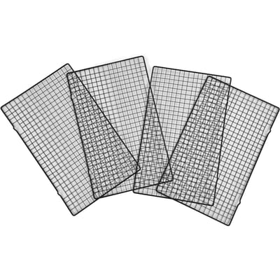 4PCS Râtelier de Refroidissement pour Barbecue Grille de Refroidissement en Acier Inoxydable Plateau Râtelier de Refroidissement pour Gâteaux Biscuits Cuisson pour Cuisine white