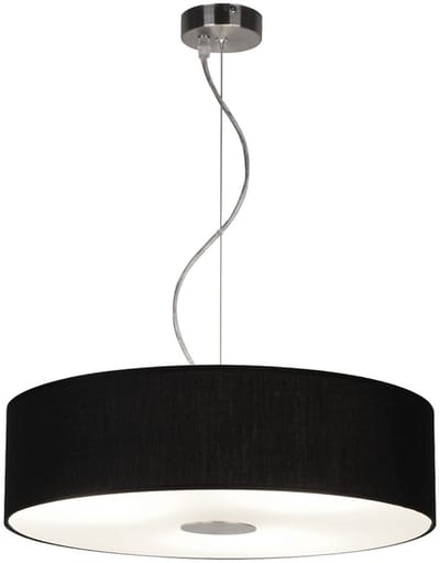 Textiel kap plafond hanglamp woonkamer eetkamer verlichting glazen hanglamp zwart LEDINO 50230000001022