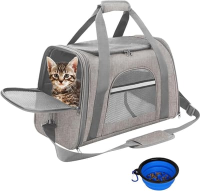 Lexium Katten Vervoersbox - Kattenvervoersbox - Reistas Katten - Reismand - Kattendraagtas - Transporttas
