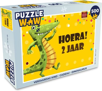 Puzzel Verjaardag kind - Cadeau - Dinosaurus - Legpuzzel - Puzzel 500 stukjes