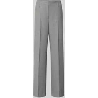 Regular fit wijdte broek met mix van viscose en wol model 'ENIE'