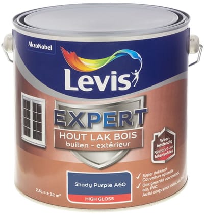 Levis - Expert Hout Lak Buiten High Gloss Mix - Shady Purple A60 - Mengverf - 2,5 L