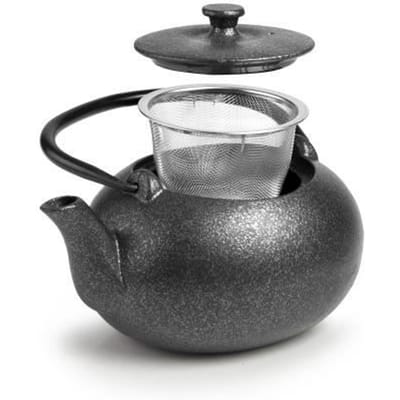 Gietijzeren Theepot - IBILI - Sana - 0,6 L - Geëmailleerd Interieur - RVS Filter - Geschikt voor Inductie