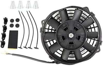 Radiateur Ventilator - Koelventilator Motor - Motor Koelen - Universele Pasvorm - 7 inch - Zwart