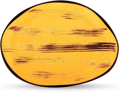 Wilmax Porseleinen Bord - Geel - 33 cm