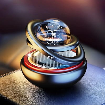 Zonne-energie autoparfum autoluchtverfrisser zonne-ornamenten roterende aromatherapie parfumornamenten creatieve autodiffuser gray