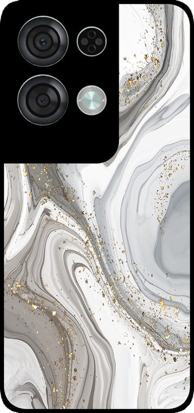 Smartphonica Telefoonhoesje Geschikt voor Oppo Reno8 Pro met marmer opdruk - TPU backcover case marble design - Zilver geschikt voor Oppo Reno8 Pro