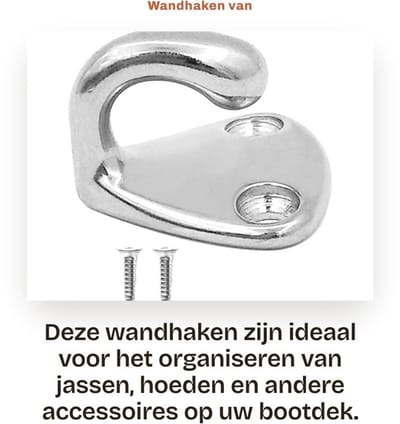 Dailygoods- Haken Roestvrij Staal - Wandkapstok - Kapstok Muur - Haken voor Jassen - Waterdicht - Duurzaam Materiaal