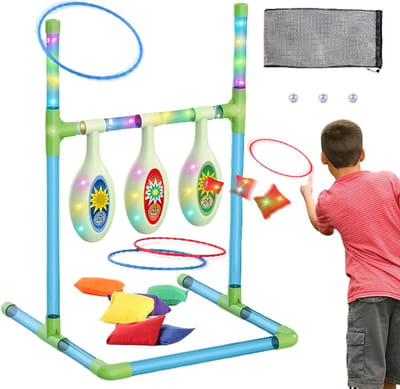 Werpzak Spel - Kinder Spel - Buiten Spelen - Interactieve LED Zakken - 67 x 48 cm - Multicolor