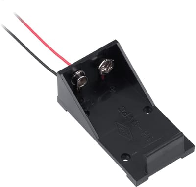 Batterijhouder 9V - Open - Zwart