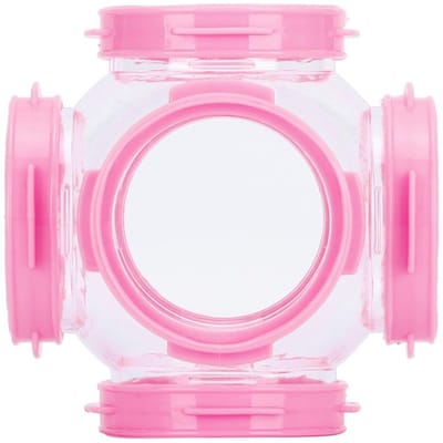 2 Pièces Hamster Externe DIY Raccord de Tunnel de Pipeline Tube Cage d'Exercice Ligne d'Entraînement Accessoires Rose rose