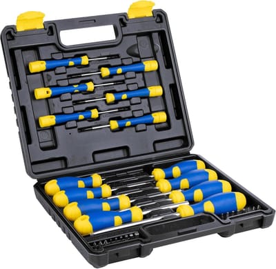 32-delige Schroevendraaierset met Magnetische Punt - Geleverd in Gereedschapskoffer