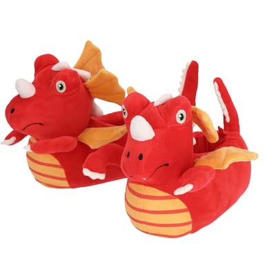 Apollo - Pantoffels Jongens - Dino - Rood - Maat 25/26 - Pantoffels kinderen - Sloffen Jongens