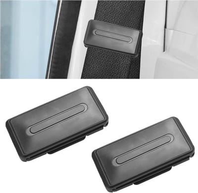 2 stuks autogordelclips, autogordelversteller, veiligheidsgordel-insteller, autogordelversteller, veiligheidsgordel, positioneringsclip, schouder-, nekbescherming, riemversteller voor auto (zwart)