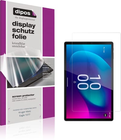 dipos – 2x Beschermfolie geschikt voor Kruger Matz Eagle 1077 | Krasbestendige & heldere Screenprotector Ultra-Thin