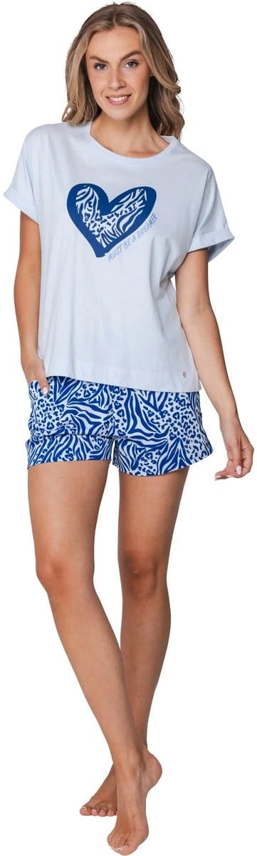 MyRebelle - Shortama - Blue Bay - Biologisch Katoen - Blauw - Maat 46