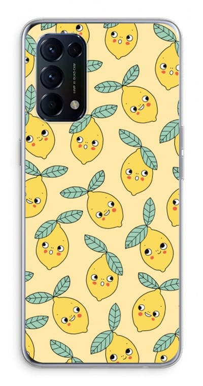 Case Company® - Hoesje geschikt voor Oppo Find X3 Lite hoesje - Citroenen - Soft Cover Telefoonhoesje - Bescherming aan alle Kanten en Schermrand