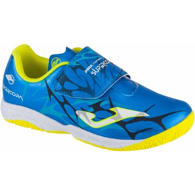 Joma Kinder/Kids Super Copa zaalvoetbalschoenen (Blauw/Geel)