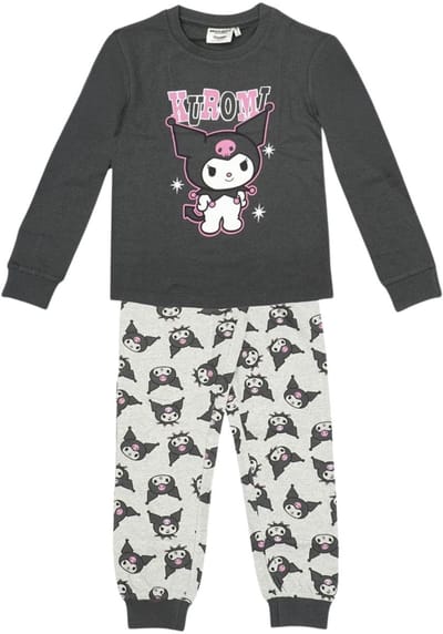 Kuromi Pyjama voor Meisjes – Zwarte Slaapkleding – Officieel Sanrio Product