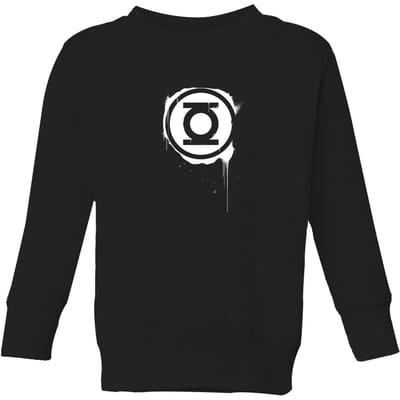 Justice League Graffiti Green Lantern Kids' Sweatshirt - Black - 98/104 (3-4 jaar)