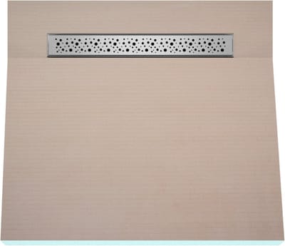 Betegelbare doucheplaat 80 x 80 cm Mistral Oneway Wiper Showerlay doucheplank eenzijdig aflopend afvoer van roestvrij staal
