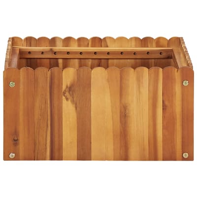 vidaXL - Plantenbak - verhoogd - 50x50x25 - cm - massief - acaciahout