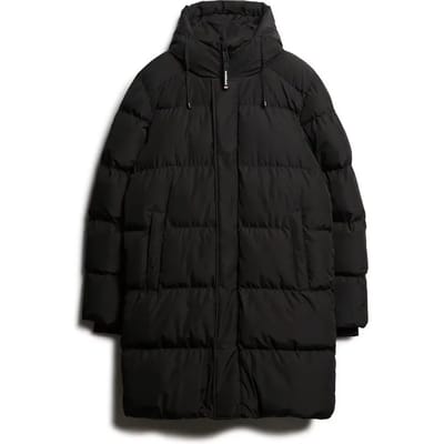Superdry Sportieve Puffer Jas Met Capuchon Zwart Grootte: Xxl