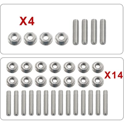 SBC OLIEPAN BOUTEN KIT ROESTVRIJ STAAL KIT Vervanging voor CHEVY 283 327 350 400 SMALL BLOCK zilver