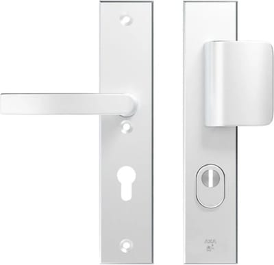 AXA Veiligheidsbeslag (Edge Plus) Aluminium geslepen: Duwer-Kruk (model D-duwer/Blok) PC72 met kerntrekbeveiliging SKG***