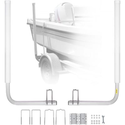 VEVOR L-vormige 1,1 m aanhangerpaal, boottrailergeleider, krukondersteuning, bootgeleider, 30 cm verstelbare breedte, boottrailergeleider, reserveonderdelen en accessoires voor skiboot, visboot, zeilboottrailer