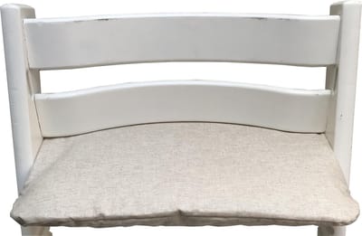 Gecoat zitkussen voor de Tripp Trapp kinderstoel van Stokke - Bloemen zwart beige