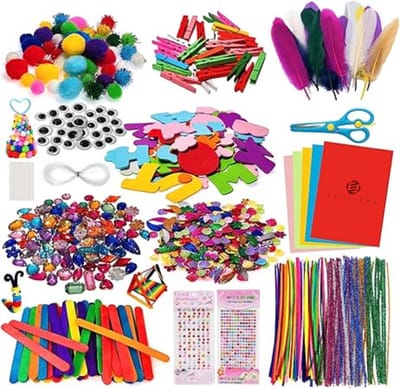 Equivera Knutselkoffer - Knutselset voor jongens en meisjes - Knutseldoos - Knutselkoffer voor Jongens en Meisjes - Knutselkoffer Kinderen - Cadeautip voor uw kind!