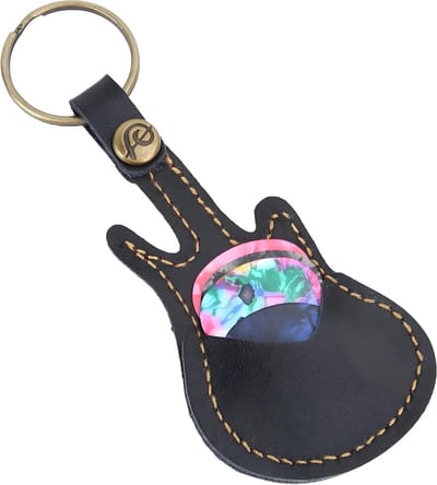 Draagbare Gitaar Plectrum Houder met Accessoires, Ideaal voor Muzikanten en Gitaarliefhebbers (Zwart)