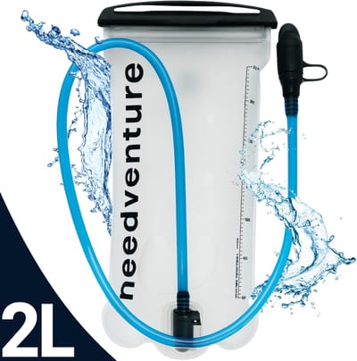 needventure® Drinkzak 2L - Waterzak - BPA Vrij - Geschikt voor Camelbak Drinkrugzak - Lekvrij Drinksysteem - Festival - Camping en Hardlopen - 2 Liter