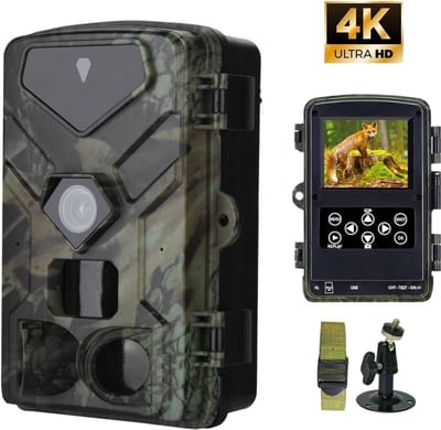 MRKK® Wildcamera met Nachtzicht - Buitencamera voor Buiten - Waterdicht - Legergroen