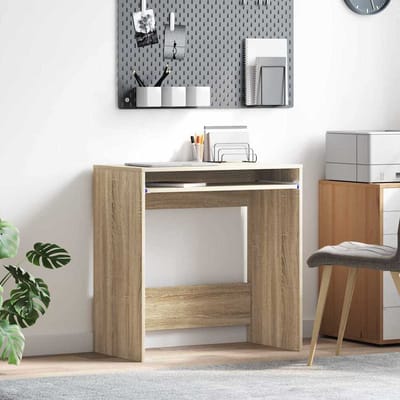 vidaXL - Bureau - Sonoma - Eik - Bewerkt - hout - 77.5 - x - 43 - x - 79 - cm